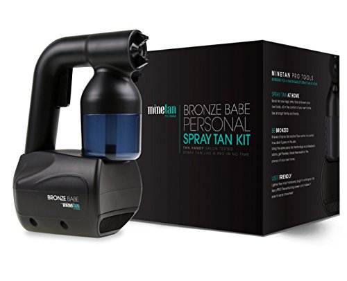 Preisvergleich Produktbild MineTan Bronze Babe Bräunungsspray-Set, tragbar, mit Bräunungslösung, Schwarz