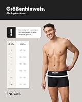 Snocks Boxershorts Herren aus Bio-Baumwolle, 6er Pack, Schwarz – Ansicht 5
