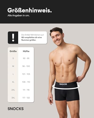 Snocks Boxershorts Herren 6 Paar Schwarz Größe XL Unterhosen Männer XLarge Baumwolle Unterwäsche