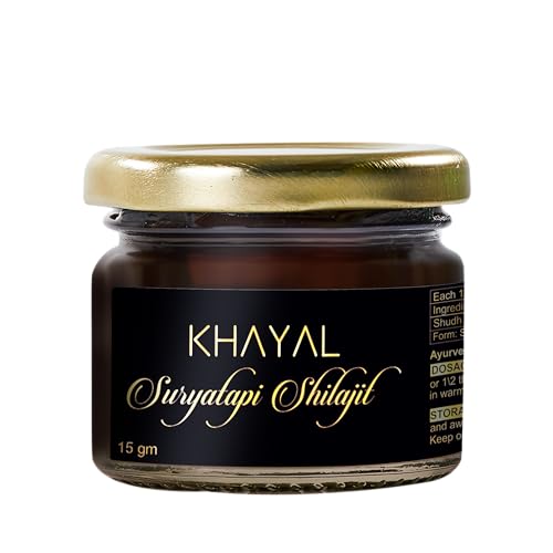 Image of Khayal Suryatapi Shilajit /Shilajeet - 15gm | 500mg / Serving|Pure Himalayan Resin | Boosts Energy, Immunity & Holistic Wellness | For Men and Women||Pack of 1