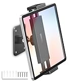 Urmust Tablet Wandhalterung Aluminium, iPad Wandhalterung 360° verstellbar Tablet Halterung Wand kompatibel mit iPad iPhone Galaxy Tab Kindle Fire HD, Schalter für alle 4,7-13 Zoll Tablets und