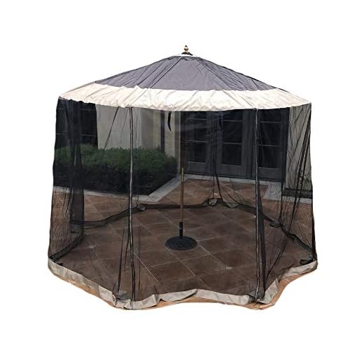 Best choice products outdoor 9 foot patio umbrella screen black Formosa Umbrella Mosquito Screen