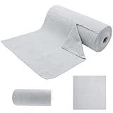 Piuluvor® Mikrofaser Reinigungstücher Rolle 50 Stück Abreißbare Putztücher 30 × 30 cm Mikrofasertücher Rolle Wiederverwendbare Fusselfreie Putztuchrolle für Auto Küche Haus (Hellgrau)