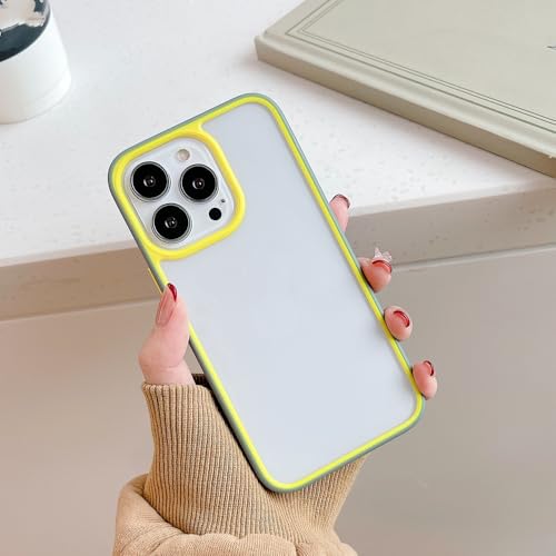 Coque iPhone 13 Pro antichoc avec cadre jaune néon pour vos sorties et soirées