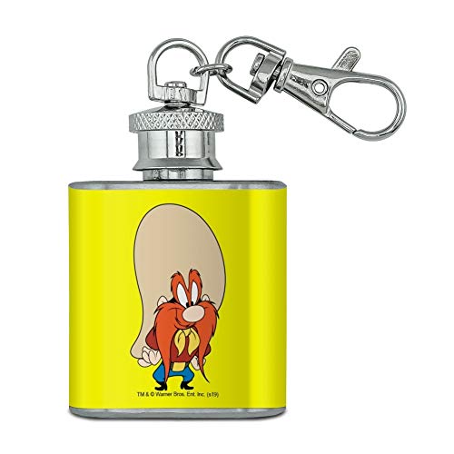 Looney Tunes Yosemite Sam Stainless Steel 1oz Mini Flask Key Chain