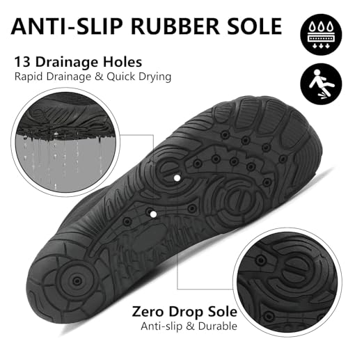 Mishansha Womens Barefoot Water Shoes Wide Toe Box Swim Shoes Quick Dry Non Slip3