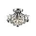 Elegant Lighting V8000F12C/EC Toureg - Three Light Flush Mount, Crystal Style Options: Clear Elegant Cut