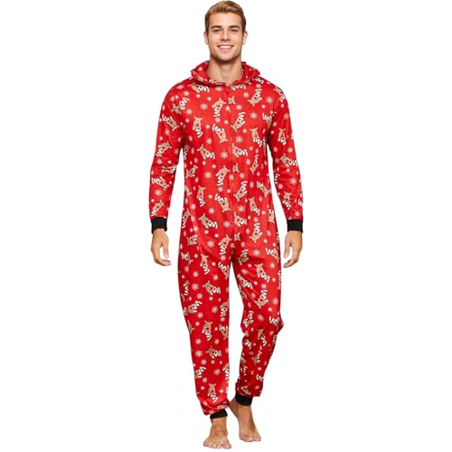 Alaiyaky Weihnachtsroter Pyjama (Herren, L)