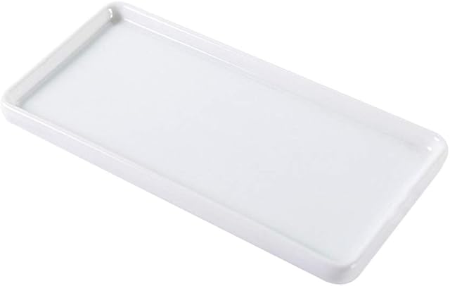 TOPBATHY Kitchen Dresser Bathroom Vanity Tray Ceramic Bathroom Tray Plate Jewelry Holder for Hand Towel