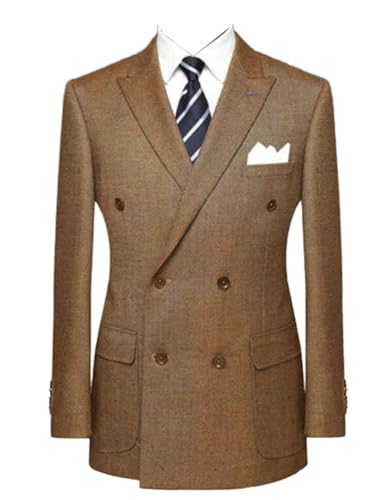 Blazer croisé pour homme à revers en pointe et boutons veste de costume