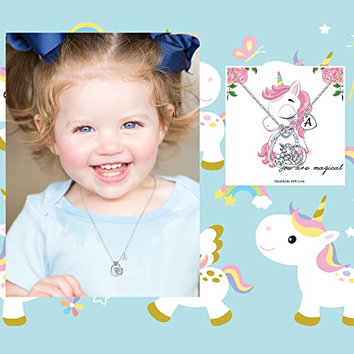 Unicorns Necklaces For Teen Girls, Unicorns Necklaces For Girls Little Girls Jewelry Unicorn Necklace For Girls Unicorns Gifts For Girls Jewelry For Teen Girls D Initial Necklaces For Teen Girls #TOP2