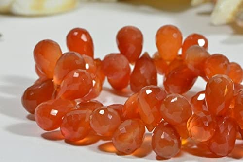 Perles en cornaline naturelle LKBEADS gouttes facettées pour vos bijoux d'été
