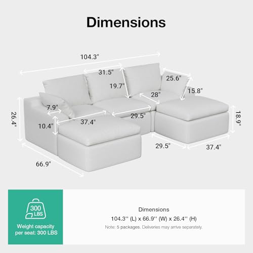 Luxury Sectional Sofa with Recliners