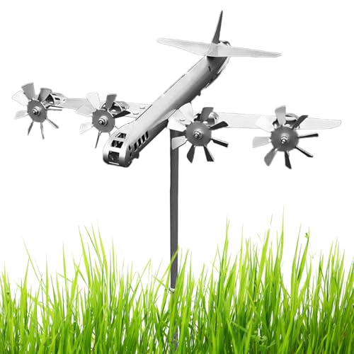 Vents d'avion - flûte de Jardin métallique, décoration de flûte météorologique | Sculpture de Jardin extl'aviation, Ornement d'avions Faits à la Main, décoratif pour Le Patio de pelouse Disque