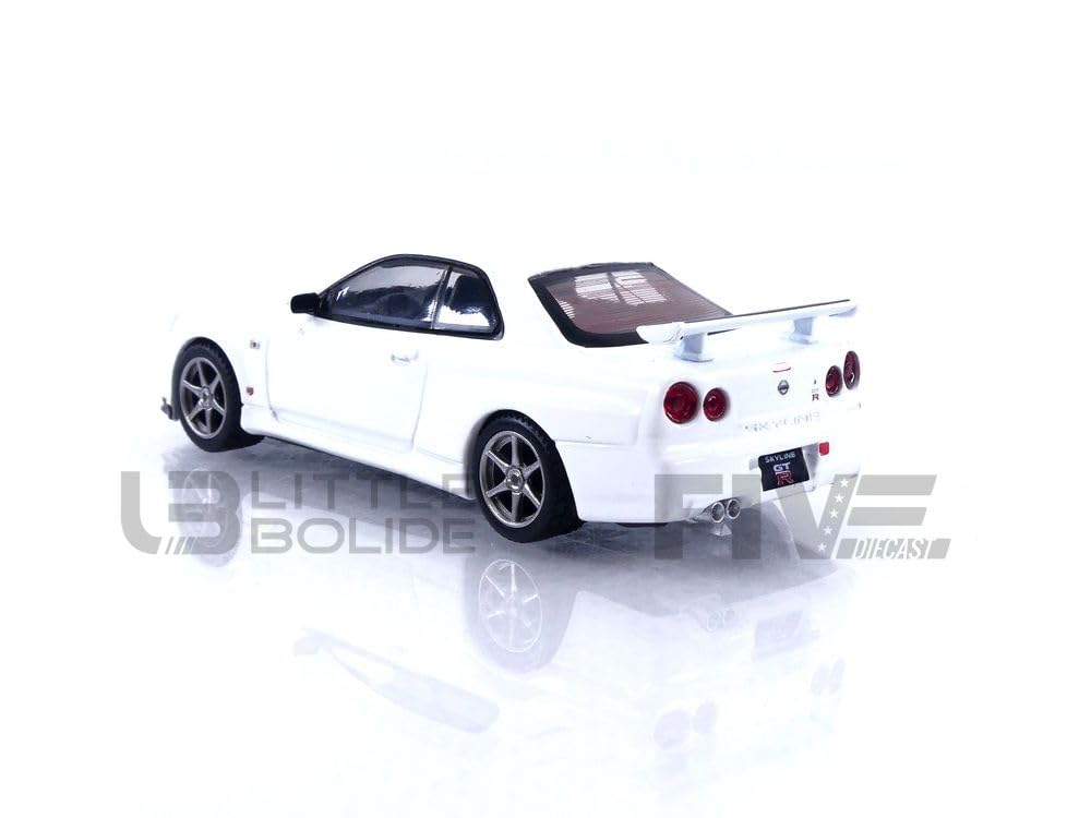 ミニカー WIT'S 1/43 SKYLINE GT-R V Spec R34 Amazon | WIT'S 1/43 SKYLINE GT-R V spec R34 ホワイト 完成品