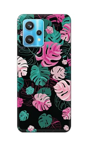 Image of Printed Hard Back Cover for Realme 9 4G Back Cover (Seamless Leaves) -190724(EA)