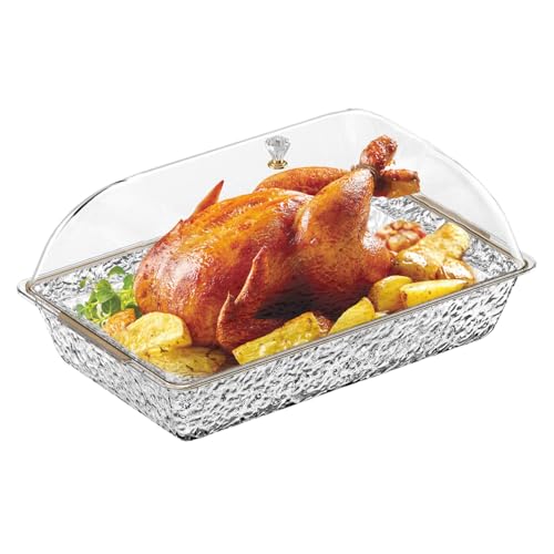 Bandejas para Comida de Fiesta | Vajilla para Buffet | Bandeja De Aperitivos De 41.5 X 25.0 Cm con Compartimentos Y Tapa - para Restaurante Cocina Preparación de Comida Fiesta Evento Festival