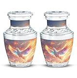 Urna de paloma para cenizas para mujeres, urnas de recuerdo para cenizas pequeñas, urnas de entierro para cenizas humanas, urna de cremación para cenizas humanas (tamaño - 3 pulgadas, 2 piezas)