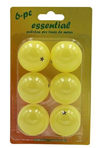 Softee Equipment Balles Ping-Pong Blister 6 40 mm Jaune