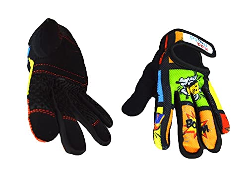 KIDDIMOTO - Guantes de dedo completo de ciclismo para niños - para bicicleta, bicicleta de equilibrio, patineta y patineta para niños (guantes para niñas) | Disponible en diferentes tamaños y diseños Cover