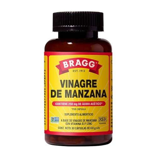 Bragg Organic Apple Cider Vinegar Capsules with Vitamin D and Zinc - 90 Count - Supports Immune System