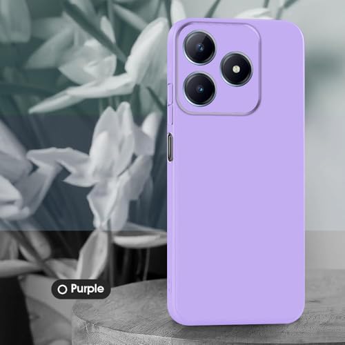 Image of Back Cover for Realme C63 4G / Narzo N63 4G | Full Camera Protection | Premium Liquid Silicon Case | Flexible Bumper Case for Realme C63 4G / Narzo N63 4G (Purple)