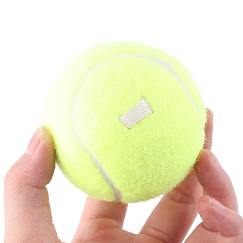 equlup Tennis Training Balls, Tennis Trainer with High Elasticity Rubber Rope Single Practice Tennis Balls Bulk Standard Pressure Training Balls for Kids, Beginners