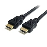 StarTech.com 15 ft High Speed HDMI Cable with Ethernet - Ultra HD 4k x 2k HDMI Cable - HDMI to HDMI M/M - 1080p Audio/Video, Gold-Plated (HDMIMM15HS) Black