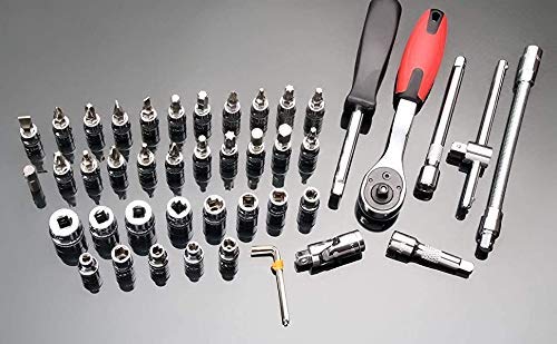 ACHAL 46-Piece Tool Kit Set for Home Use - Includes Spanner, Socket, Wrench, and Bike Tools - Multi-Purpose Screwdriver and Socket Set with Tool Case - Essential DIY Repair Tools for Home 3