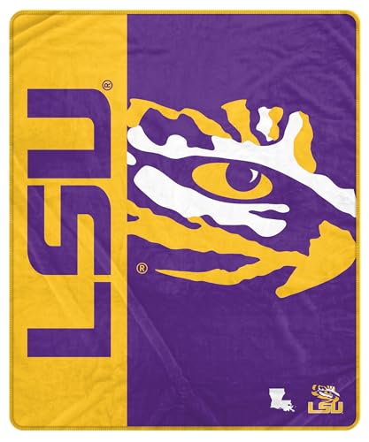 Pegasus Sports NCAA LSU Tigers Endzone Ultra Soft Tailgate Throw