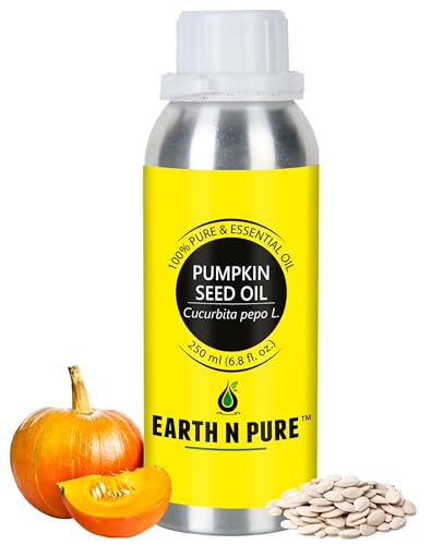 Image of Earth N Pure Pumpkin Seed Oil (Kaddu Oil) Cold Pressed, Natural and Therapeutic Grade - 250 ml