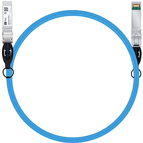 Image of H!Fiber Blue SFP+ Cable, 10G SFP+ DAC, 2M(6.6ft), Passive Direct Attach Copper Twinax Cable for Cisc SFP-H10GB-CU2M, Ubiquiti UniFi UC-DAC-SFP+, Meraki, Mikrotik, Intel, Fortinet, Netgear