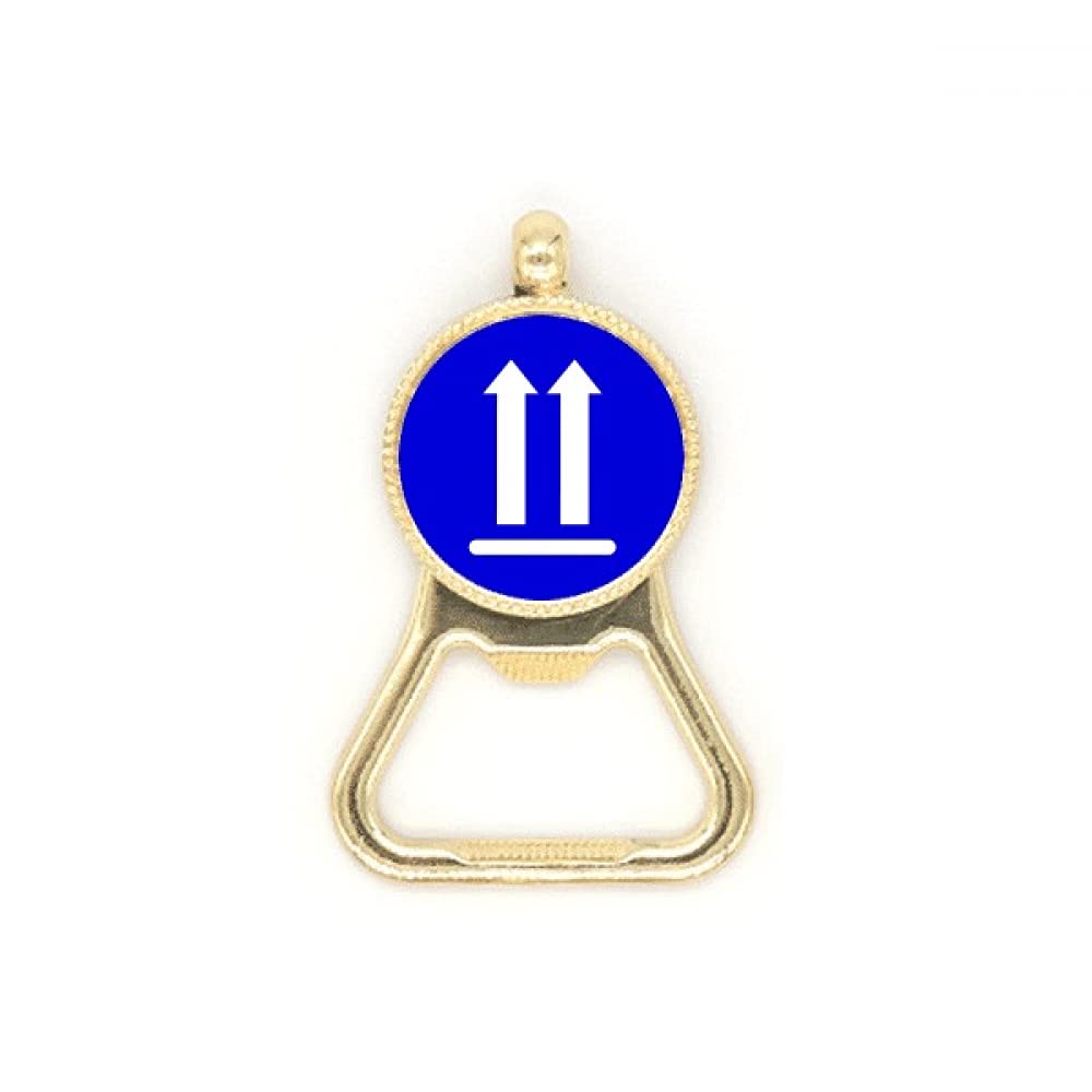 Ouvre-capsule carré bleu en acier inoxydable durable avec marquage de précision