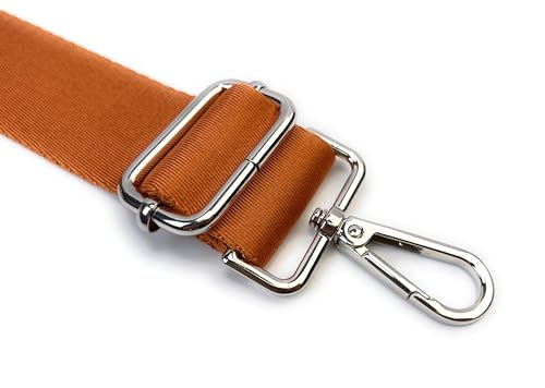 Image of Purse Strap Replacement for Crossbody Bags & Handbags | Premium Webbing with Silver Hardware Clip-On Installation Adjustable Length Comfortable Wide Guitar Style Strap