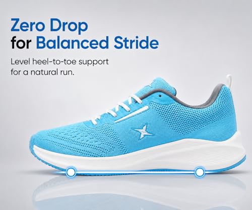 Image of Kraasa Men's Running Shoes | Breathable Mesh Upper | Lightweight Phylon Sole | Cushioned EVA Insole | Comfortable Sports & Casual Sneakers for Gym, Walking & Daily Use