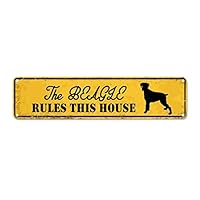 FJQWKLF Conoscenza del Bulldog francese Targhe in metallo in metallo Cani vintage Poster educativi Camera da letto Soggiorno Decorazione della parete di casa 8x12 pollici