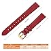 ANNEFIT Watch Bands for Men Women, Top Grain Leather Watch Strap with Quick Release, Band Width 16mm with Gold Buckle (Red)