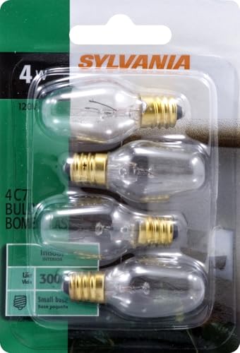 Sylvania Incandescent C7 E12 4 Watt Night Light Bulbs 4 Pack