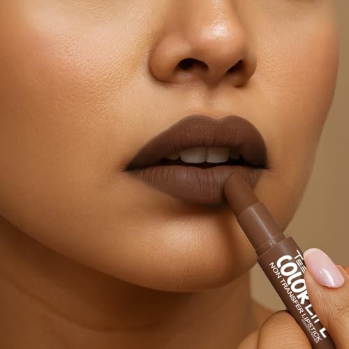 Image of TEEN TEEN Color Life Nontransfer Crayon Lipstick | Matte Finish with Built-in Primer | Waterproof & Long Lasting Lip Color | Smudge-Proof, Fade-Resistant Formula | Hot-Chocolate, 2gm