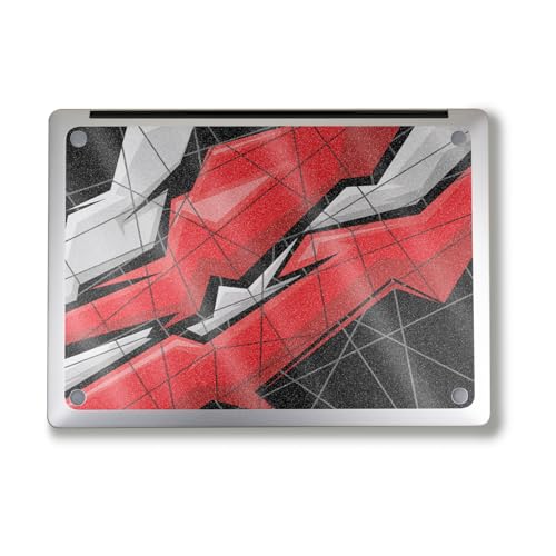 Image of Glossy Glitter Laptop Skin Compatible with Alienware M18 R2 (2024) - Polygon Grunge - Premium 3M Vinyl Protective Wrap Decal Cover - Easy to Apply | Crafted in The USA by MightySkins