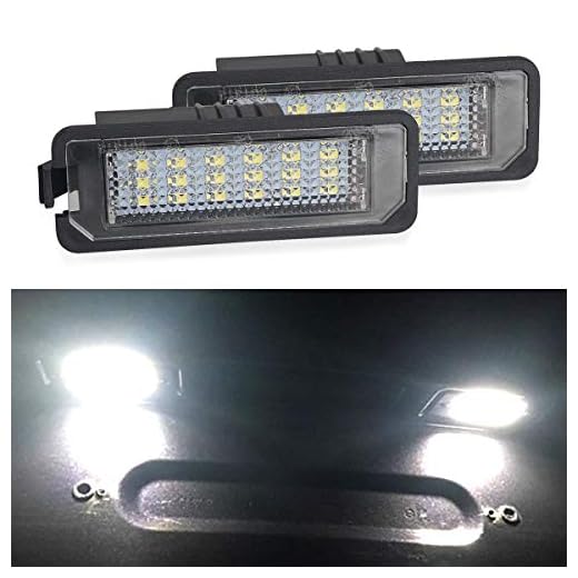 LITTOU 2 X Luz de Matricula 18 LED SMD LED traseras CanBus error free Para golf 4 ,5, 6 ,7, polo
