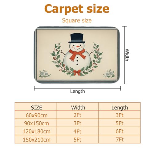 Tapis rectangulaire en mousse pour salon et chambre - Poils courts 1,2x1,8m