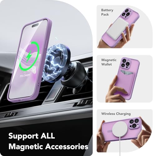 Coque iPhone 13 Pro violette mate résistant aux chocs au quotidien - 3