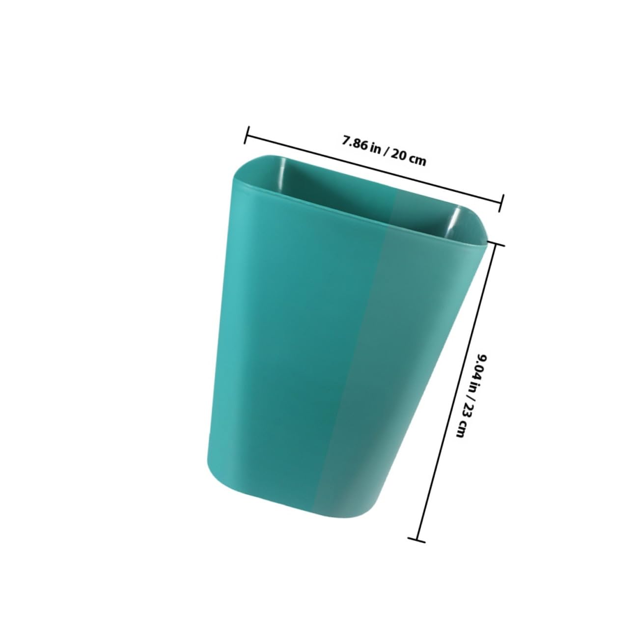 3pcs Outdoor Trash Can Set Small Square Blue Multi-use Litter Bin Plastic Wastebasket for Bathroom Kitchen Office Storage