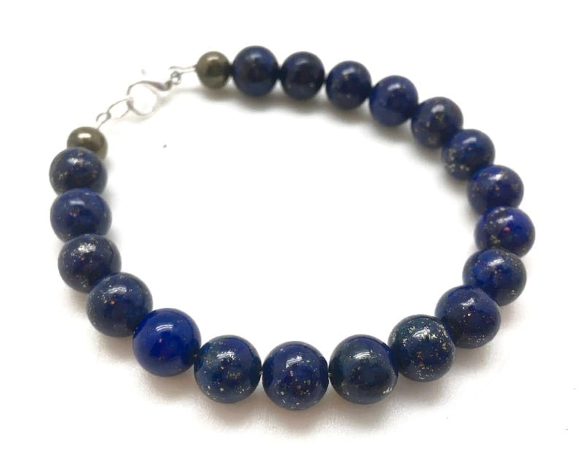Lapis Lazuli & Pyrite Bracelet, Unisex Healing Gift