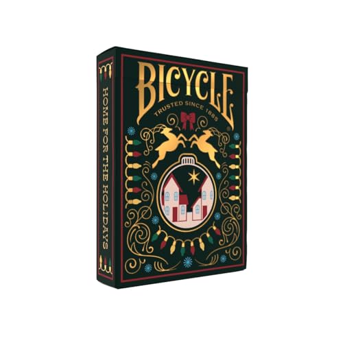 Bicycle Home for The Holidays Collectible Standard 52 Deck of Cards, Poker Size, Stocking Stuffers, Small, Family & Kids Card Game Night