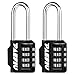 2 Stück Vorhängeschloss Langer Bügel, Zahlenschloss 4 Stellig Schloss mit Zahlencode, Zinklegierung Spindschloss für Fitnessstudio Schule Keller (Schwarz) Schwarz günstig Kaufen-2 Stück Vorhängeschloss Langer Bügel, Zahlenschloss 4 Stellig Schloss mit Zahlencode, Zinklegierung Spindschloss für Fitnessstudio Schule Keller (Schwarz)