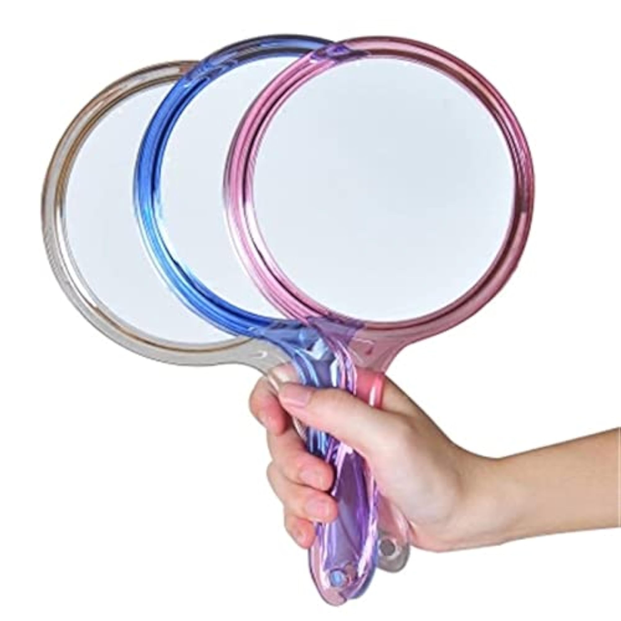 Double-Sided Handheld Mirror with Handle