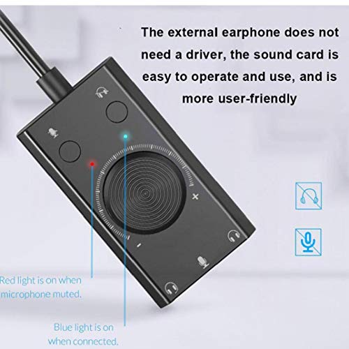 Externe USB Geluidskaart Draagbare Externe Stereo Geluidskaart Microfoon Audiokaart Adapter voor Windows Mac Os Linux Pc… - Image 8