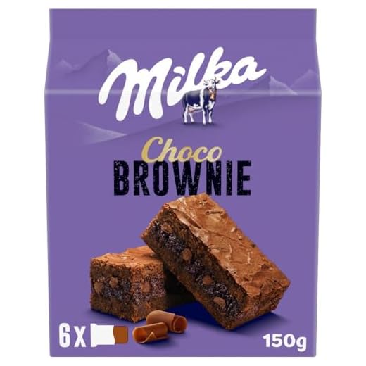Milka Choco Brownie Bizcocho de Chocolate con Leche de los Alpes y Trozos de Chocolate con Leche 150g
